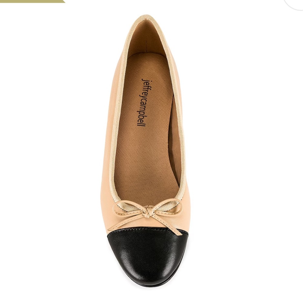 Jeffrey Campbell Arabesque Ballet Flat in Natural/Black Size 9
